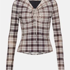 ACNE Studio Plaid Top New Size Medium